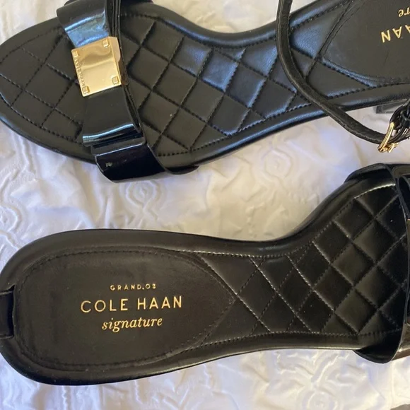 Womens Cole Haan Tali Bow High Ankle Strap Dress Sandals - Picture 4 of 6